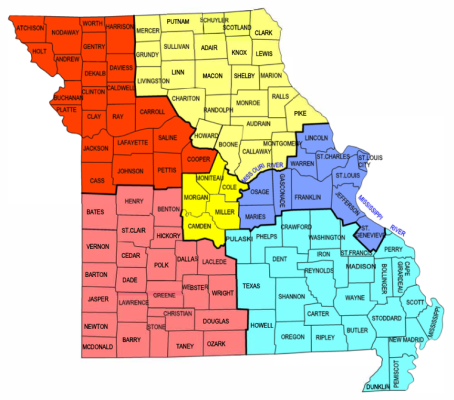Regions Map for Emergency Alert Groups